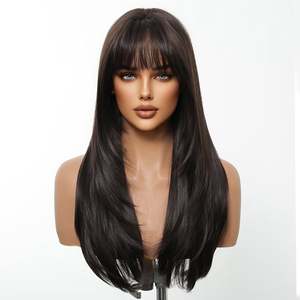 Peluca Sintética Mindy-DWY para Mujer, 24 Pulgadas, Corta, Lisa, Rubia, con Gran Área de Cuero Cabelludo Simulado, Corte en Capas, Sin Pegamento, Realista - Product Image 4