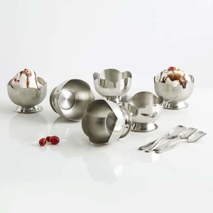 Cuenco de acero con relieve de vidrio para helado, taza de helado, ensaladera, postre, uso hecho a mano, al mejor precio, venta al por mayor - Product Image 5