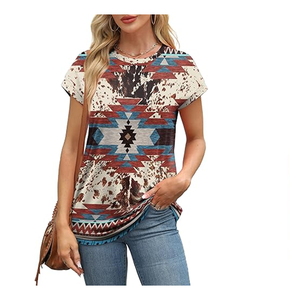 Top occidental para mujer hecho de material suave para que te sientas cómoda 100% poliéster - Product Image 4