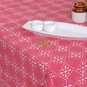 Nappe en coton indien faite à la main avec impression Dabu, taille personnalisée, motif floral lavable, idéale pour mariages, fêtes et hôtels - Product Image 5