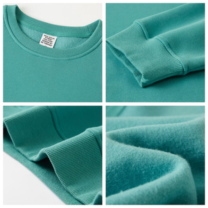 Sweat-shirt polaire épais OEM 360GSM | 80% coton 20% polyester | Pull-over vierge surdimensionné à col rond pour hommes - Product Image 3