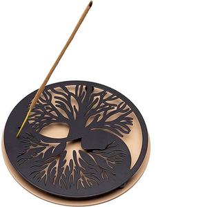 Palo de incienso de Metal, árbol quemador de negro, soporte de incienso de fragancia con atrapasmas para el hogar y la Oficina, producto en oferta - Product Image 1