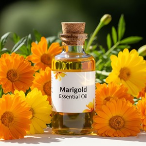 Aceite esencial de caléndula al por mayor, aceite natural puro para difusor de aromaterapia, fabricación de jabón, proveedor de grado cosmético - Product Image 1