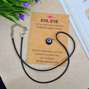 Collier pendentif œil turc en acier inoxydable plaqué or 15 mm, lot de 2, bijoux tendance pour les fêtes - Product Image 5