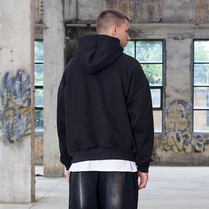 เสื้อฮู้ดผ้าฟลีซสำหรับผู้ชายขนาดใหญ่มีฮู้ดพิมพ์ลายแมงมุมมีลายปักโลโก้ตามสั่ง - Product Image 2