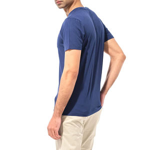 Vente en gros 100% coton Summer Fitness Crew T-Shirts Séchage rapide Léger Logo personnalisé Imprimé Motif solide Manches courtes Prix bas - Product Image 2