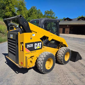 Chargeuse sur pneus CATERPILLAR 262D en gros, EROPS, cabine avec chauffage et climatisation. Accouplement rapide. Chargeur sur pneus auxiliaire hydraulique - Product Image 1