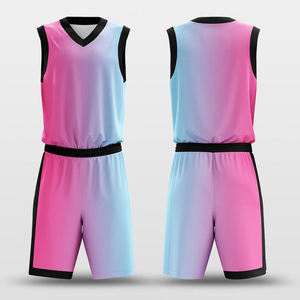 Uniforme de Baloncesto de Última Moda con Diseño Degradado, Conjunto de Equipo Personalizado por Sublimación, Ropa Deportiva para Clubes de Liga, OEM, Transpirable - Product Image 4