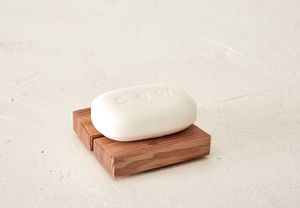 Porte-savon en bambou de qualité supérieure avec finition naturelle, durable, écologique et antidérapant pour lavabo de salle de bain - Product Image 3