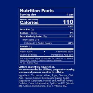 Red Bull Blue Edition Blueberry 8,4 FlOz 24 latas Bebida energética sin azúcar Carbonato Ingrediente principal Hecho en Alemania - Product Image 2