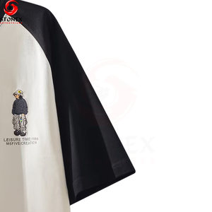 T-shirt Homme Personnalisé en Coton Lourd 100% pour Broderie Logo 3D Printemps, Style Streetwear Ample et Vieilli, Vente en Gros - Product Image 5