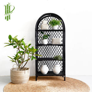 Nuevo diseñador de lujo de alta calidad 100% natural 3 niveles cesta de almacenamiento de ratán soporte de almacenamiento y estantes 100% hechos a mano - Product Image 3