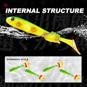 Leurre de pêche Hunt House 200 mm 7,87 pouces 55 g 1,94 oz en PVC, fabrication Weihai, vente en gros, leurre souple, leurre souple pour la pêche en rivière, en lac et en ruisseau - Product Image 2