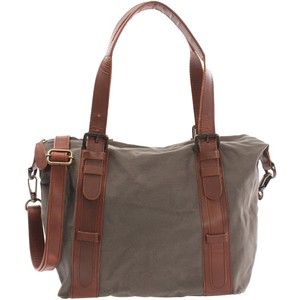 Bolso bandolera de lona de algodón geométrico de estilo Vintage para mujer, correa de hombro extraíble ajustable, cierre de cremallera de Color gris - Product Image 6