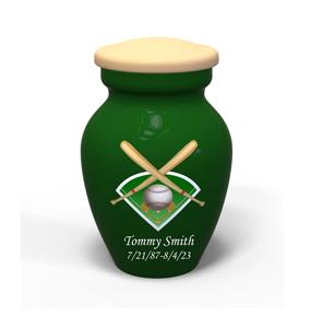 โกศเพลิงศพของคนรักเบสบอล โกศเบสบอลขนาดผู้ใหญ่ พิธีศพแบบส่วนบุคคลพร้อมถุงกํามะหยี่ (Keepsake ส่วนบุคคล) - Product Image 6