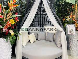Annapark โซฟาหวายสำหรับสวน, ผลิตจากหวายคุณภาพสูงใช้เป็นศาลาพักผ่อนกลางแจ้งเฟอร์นิเจอร์โรงแรม - Product Image 4