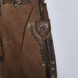 Pantalones cortos de cuero bávaros transpirables cómodos de último diseño tradicional 2025 para adultos - Product Image 3