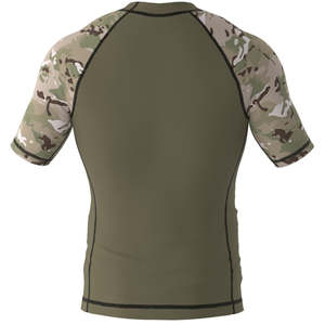 Latest Style Custom Design Half Sleeve MMA Fighting Rash Guard Men's Training Gear with Premium Washed Technics New Release - Product Image 4