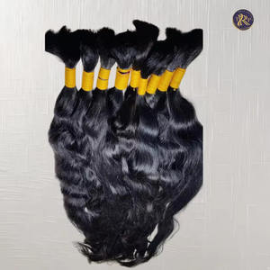 Genius Virgin Indian Temple Extensiones de cabello Kinky Straight Natural Wave y Jerry Curl Cabello humano de alta calidad - Product Image 4