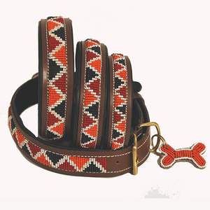 Colliers de chien en perles de graines faits à la main respectueux de l'environnement pour animaux de compagnie à peau sensible Collier de chien en perles de rocaille personnalisées Accepter Custom - Product Image 4