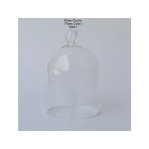 Venta caliente de vidrio hecho a mano Cloche de vidrio transparente para uso en hoteles y cocinas