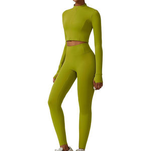 Ensemble de yoga pour femmes sans couture très vendu, vêtements de sport de fitness, 3 pièces, vêtements de sport respirants, vêtements de sport pour femmes, ensemble de yoga 3 pièces - Product Image 1