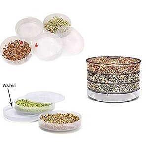 Ensemble de plateaux de germination de graines en plastique sans BPA, germeur à couches pour l'herbe de blé, l'alfalfa, les germes de brocoli - Product Image 1
