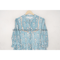 Robe vintage 100 % coton imprimée à la main, motif léopard floral, lettres et sequins, boutonnée, pour femme, style indien, décontractée, pour l'été et les fêtes