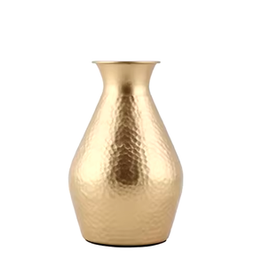 Florero dorado brillante de calidad superior de Metal antiguo, diseño moderno hecho a mano para exteriores, hogar, hoteles, decoraciones de boda - Product Image 5