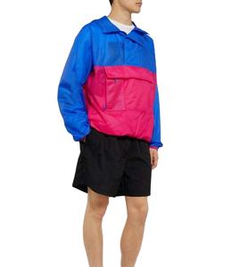 Chaqueta cortavientos de nailon ligera para hombre de talla grande personalizada al por mayor, chaqueta impermeable para correr, diseño de bloque de color personalizado bordado - Product Image 6