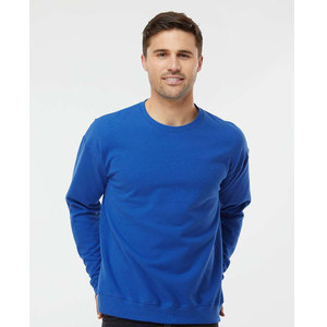 Custom Logo Screen Print Soft Cotton Blend <b>Sweatshirt</b> Fleece Crew Neck Loose Fit Crop Top Crewneck <b>Sweatshirt</b> for <b>Men</b> - Product Image 4