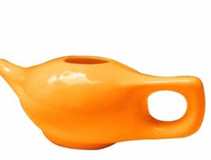 JIAXIN Orange <b>TPR</b> Eco-Friendly Jal Neti Pot 13.8x12.5cm with Packaging for Fitness Equipment - Product Image 4