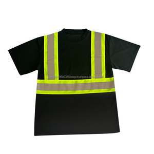 Chaleco de Seguridad Reflectante de Alta Calidad, Transpirable y Cómodo, Camiseta de Trabajo de Manga Corta, Logotipo Personalizable, Hecho de Poliéster - Product Image 4