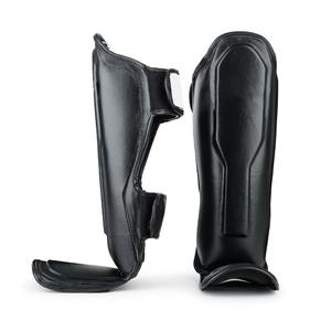 Espinilleras de Boxeo de Cuero Genuino Unisex de Primera Calidad, con Logotipo Personalizado, Protección para Piernas de Kickboxing, Espinilleras de Entrenamiento de MMA - Product Image 1