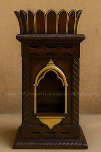 Handcrafted Teak Wooden Tulsi Stand for Hindu Homes Tulsi Stand For Pooja <b>Decorative</b> Tulsi Platform Indoor & Outdoor <b>UK</b> Factory - Product Image 4