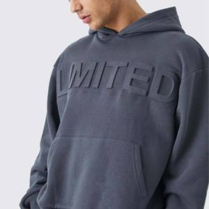 100% algodón mezclado peso pesado pulóver Sudadera con capucha Jogger de gran tamaño estilo callejero Sudadera con capucha para hombres teñido liso para invierno - Product Image 5