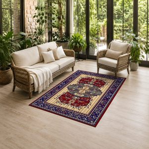 RUGS DEPOT LXDP-0376 Wholesale Red Burgundy Traditional Oriental Digital Printed Machine Washable Chenille Area Rug Non <b>Slip</b> - Product Image 6
