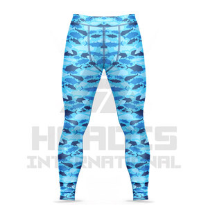 Mallas de cintura alta de colores sólidos de alta calidad para hombre, ropa deportiva, mallas estampadas para hombre - Product Image 3