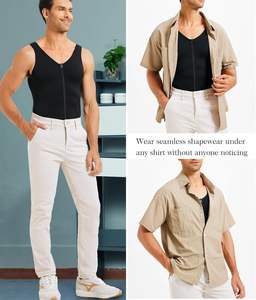 บอดี้สูทรัดรูปสำหรับควบคุมหน้าท้องเสื้อรัดทรงสตรีรัดรูปเต็มตัวดีไซน์ซิปหน้าตรงกลางด้านหน้าแบนพิเศษ - Product Image 3