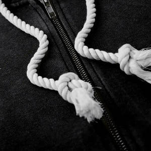 Utilisation en extérieur Fashion Wear Détresse Broderie Hoodies Coton mélangé Hommes Détresse Broderie Hoodies - Product Image 4