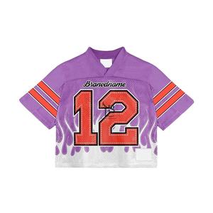 Maillot de football américain de haute qualité OEM personnalisé imprimé en maille respirante maillot court élégant pour l'été plus les options de taille - Product Image 3
