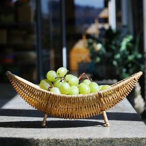 High Quality Rattan Eco-friendly Multifunction Kitchen Storage <b>Baskets</b> for Fruit Candy Utensils Cabinet Boats <b>Food</b> Containers - Product Image 2