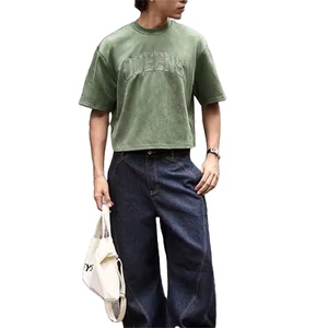 เสื้อยืดคอกลมป้องกันการเกิดคราบสีทึบสไตล์พื้นฐานเสื้อยืดลายพิมพ์หนังนิ่มสำหรับ240gsm พิมพ์ลายปัก3D - Product Image 6