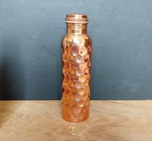 Handmade in India Durable 99%Copper <b>Bottle</b> Minimalist Copper <b>Water</b> <b>Bottle</b> for Healthy Hydration on the Go - Product Image 2