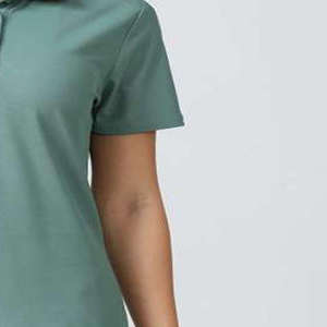 Polo de Manga Corta de Secado Rápido con Logotipo Personalizado para Mujer, Polo de Golf de Algodón Transpirable, Corte Ajustado, Informal y Deportivo - Product Image 2