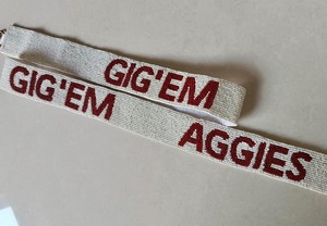 Gameday Red Raiders Beaded Purse Strap Adjustable <b>Star</b> Beaded Belt Accessories with Straps - Product Image 2