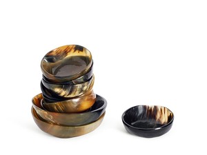 Tazón de cuerno desechable pulido de tamaño personalizable para restaurantes Caseros-Tazón para servir ensalada de frutas de color natural Cocina gratis - Product Image 2