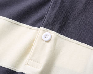 Camisetas de polo de estilo pijo de alta calidad, diseño de rayas de tela de algodón para hombres con logotipo bordado inglés, polos para hombres - Product Image 6