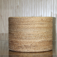 Poufs de Hall Extérieur pour Maison Européenne et Américaine Moderne Poufs de Jute en Macramé Pouf de Jute Tabouret de Travail Tricoté Rond Chambre à coucher Salon