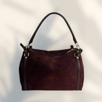 Tas Tangan Klasik Wanita dari Kulit Suede Elegan dengan Penutup Ritsleting, Tahan Lama, Ringan, Kapasitas Besar, Tali Dapat Dilepas, Tas Selempang.